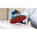 KRĄŻEK ŚCIERNY NA RZEP 150MM CZERWONY P80 - P400  FINIXA