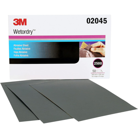 PAPIER ŚCIERNY WODNY P2500 138mm x 230mm  3M 02045