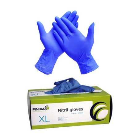 Rękawiczki nitrylowe Finixa niebieskie