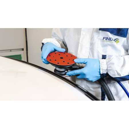 KRĄŻEK ŚCIERNY NA RZEP 150MM CZERWONY P80 - P400  FINIXA