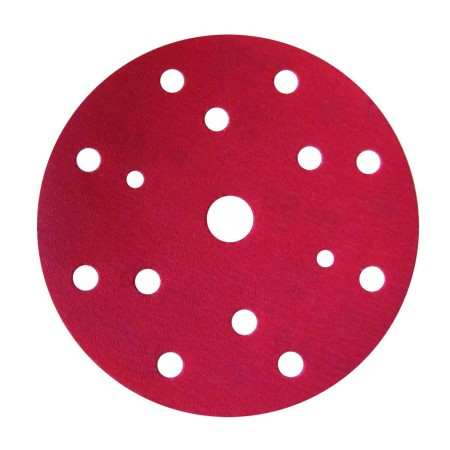 KRĄŻEK ŚCIERNY NA RZEP 150MM CZERWONY P80 - P400  FINIXA