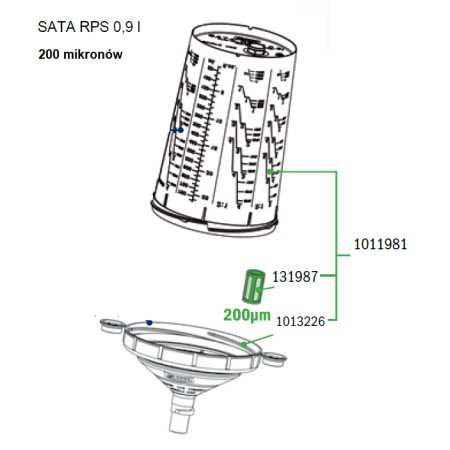Kubki Lakiernicze SATA RPS 900 ml 125 µm – 50 szt.