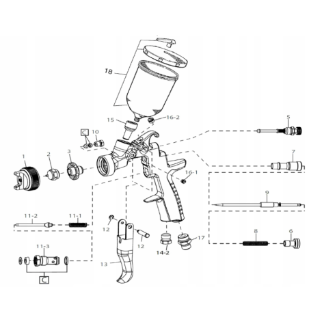 Pistolet lakierniczy AZ3 HTE2 1,8 Iwata W0SPG81AG18C
