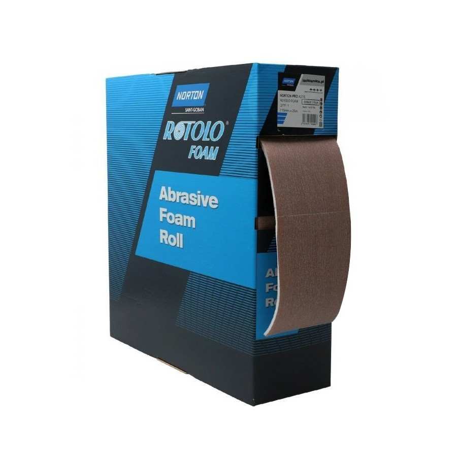 Gąbka ścierna na rolce P320 Norton Pro A275 Rotolo 115 mm 25 m