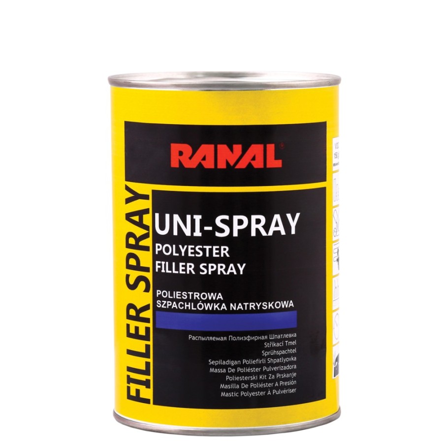 Szpachlówka natryskowa Ranal Uni-Spray 1,2 L poliestrowa