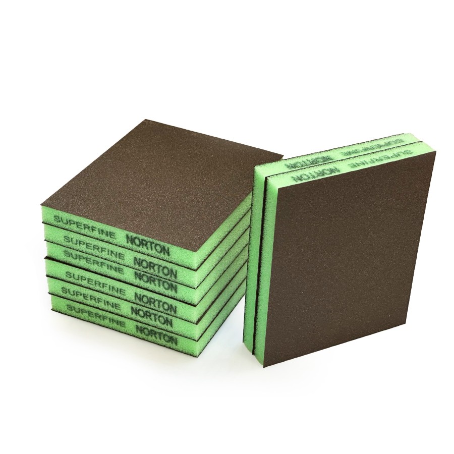 Gąbka ścierna Norton Super Fine P400–P600 120x98x12 mm – widok produktu