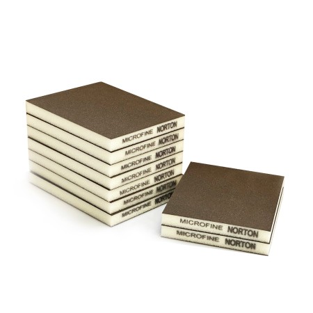 Gąbka ścierna Norton P1000–P1500 dwustronna 120x98 mm – widok z przodu