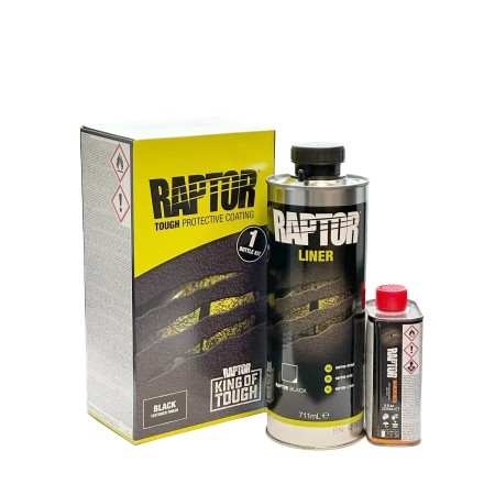 Raptor U-POL 1L z utwardzaczem i barwnikiem RAL 100ml – zestaw do samodzielnego barwienia