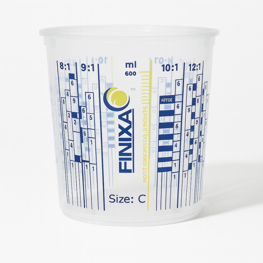 Kubek lakierniczy Finixa MCP 0650 – 650 ml z podziałką do mieszania lakierów i żywic