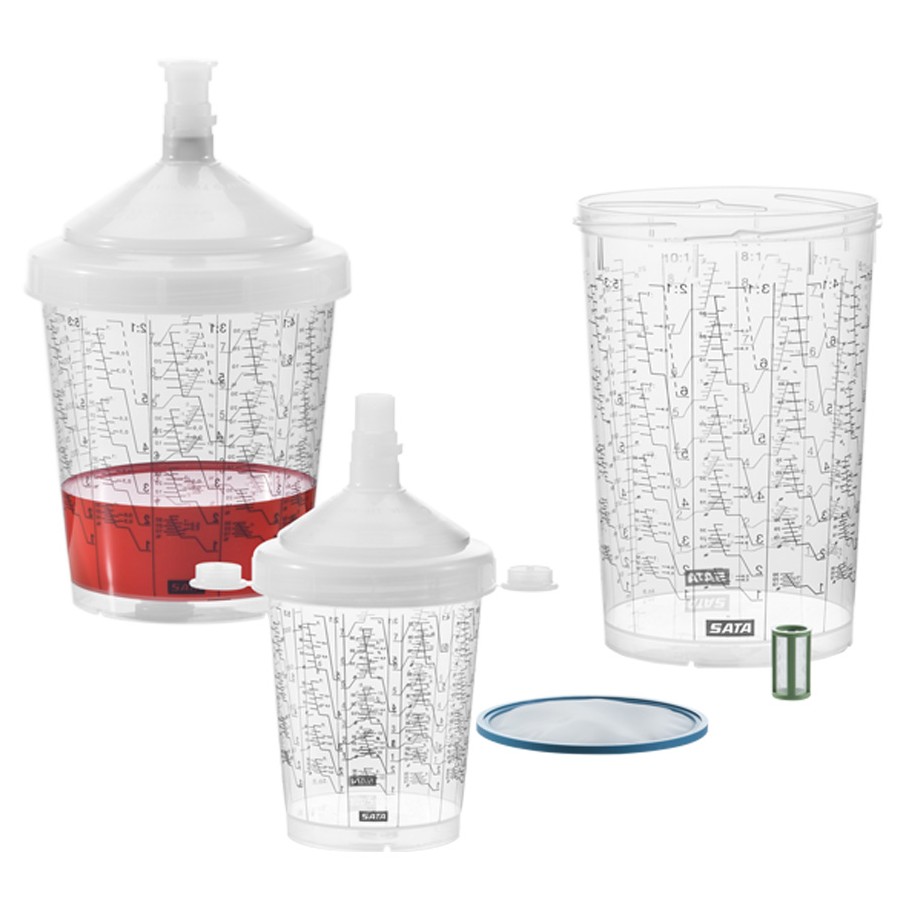 Kubki lakiernicze SATA RPS 900 ml 125 mikronów – zestaw 50 sztuk