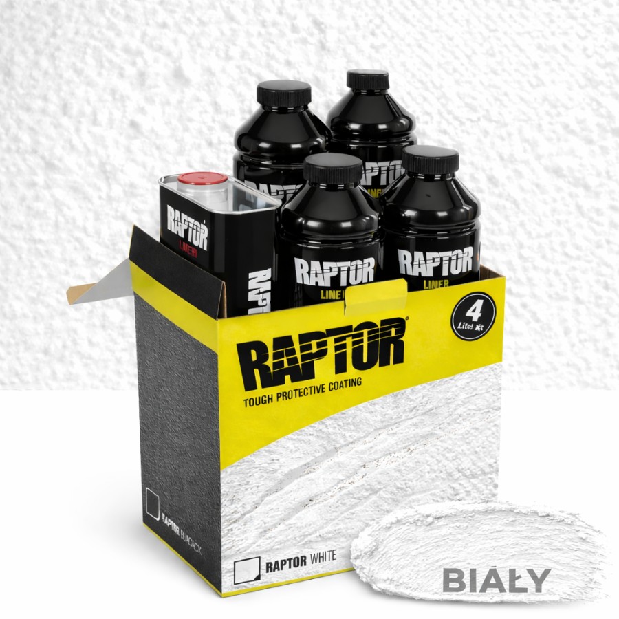Farba Raptor Biały 4L + Utwardzacz U-POL - Zestaw
