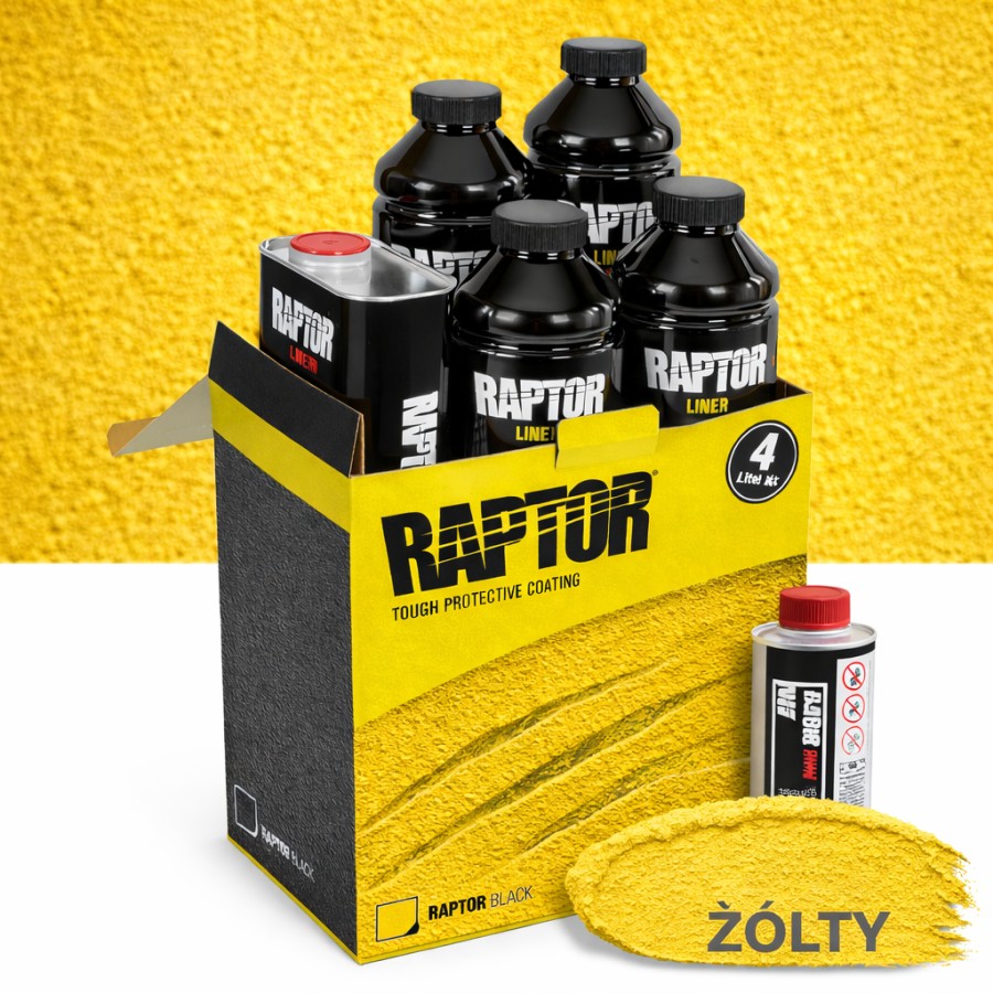 Farba RAPTOR Żółta 4L + Utwardzacz U-POL