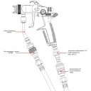 Końcówka do szybkozłączki 1/4" Sata 6981 | Lack Service