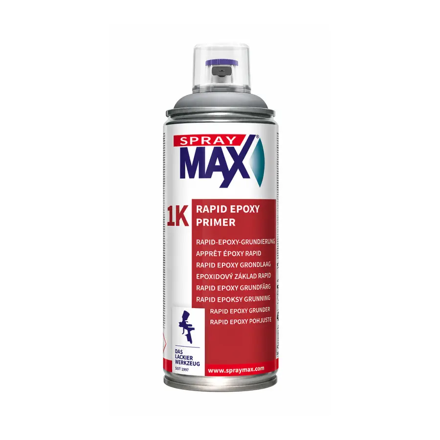 Antykorozyjny Podkład Epoksydowy Szybkoschnący w Sprayu 1K 400ml Szary- SprayMax 680299