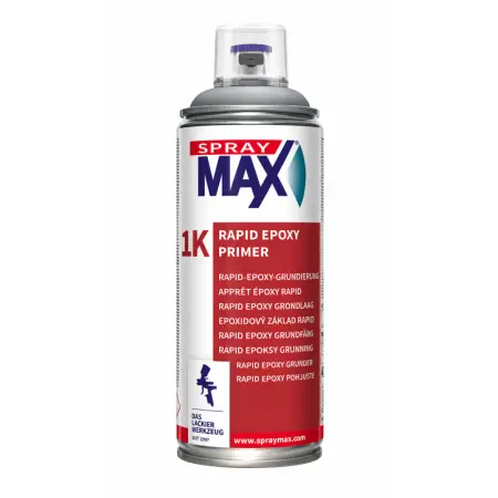 Antykorozyjny Podkład Epoksydowy Szybkoschnący w Sprayu 1K 400ml Szary- SprayMax 680299