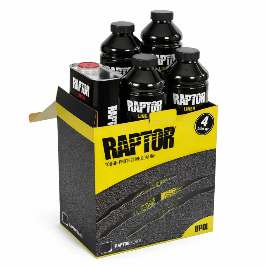 Farba Raptor do barwienia U-POL 3,8L – Dowolny Kolor RAL